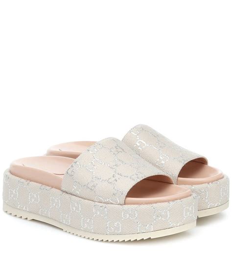 gucci slides silver|best deals on Gucci slides.